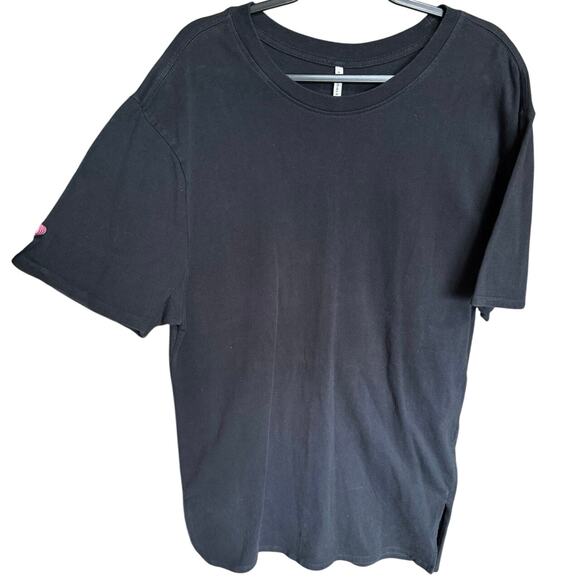 Essentials Fear Of God FOG Oversized Tee Shirt Split Hem Crewneck Black Size XL - Picture 1 of 10